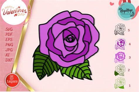 D Rose Valentine Graphic By Nopnop Mandala Design Creative Fabrica