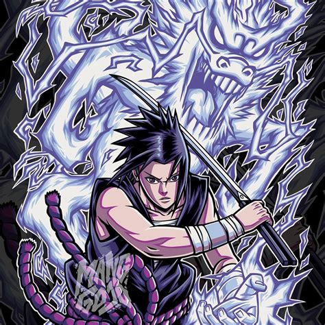 qreatix studio on Instagram: "UCHIHA SASUKE KIRIN..!!! # ...