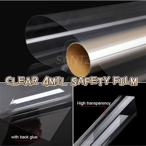 Transparent Tinted Mil Clear Safety Protection Window Film Uv Blocking