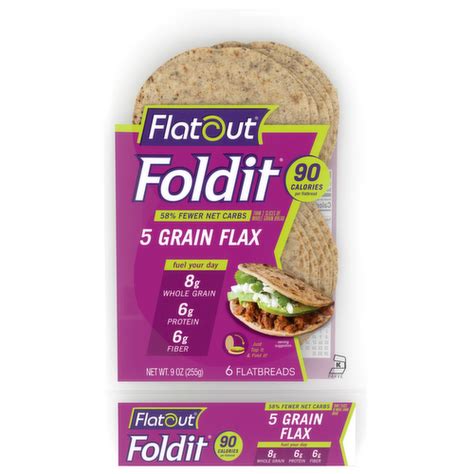 Flatout 5 Grain Flax FoldIt Artisan Flatbread Lunds Byerlys