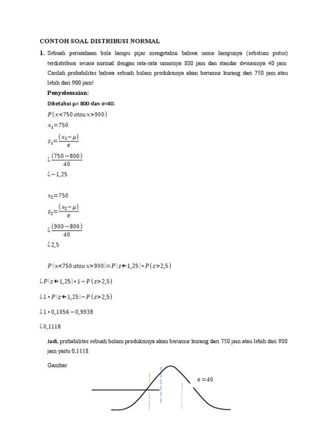 Contoh Soal Distribusi Normal Pdf