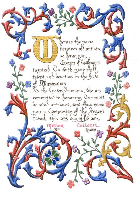 Illuminated Manuscript Illuminated Letters Calligraphy Tutorial