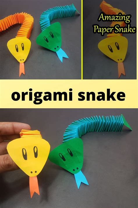 How To Make A Paper Snake Paper Snake Craft Origami Snake For Kids