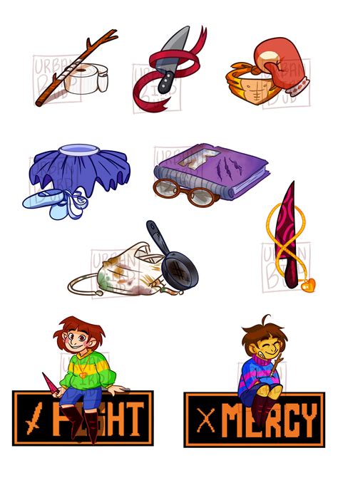 Undertale - Armor + Weapons by urbanbirdbud on DeviantArt