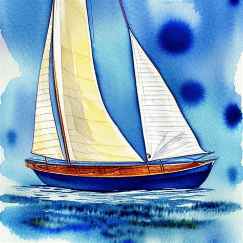 Sailing Boat Watercolor Painting HD · Creative Fabrica