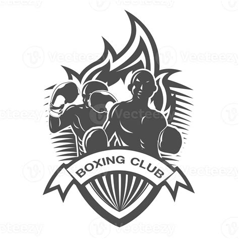 Black and white boxing logo.It's for fighter concept 23579978 PNG