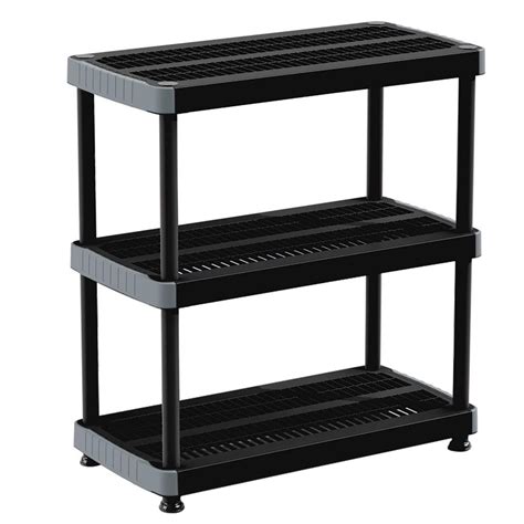 Plastic Garage Shelving Units Garage Shelves And Racks The Home Depot