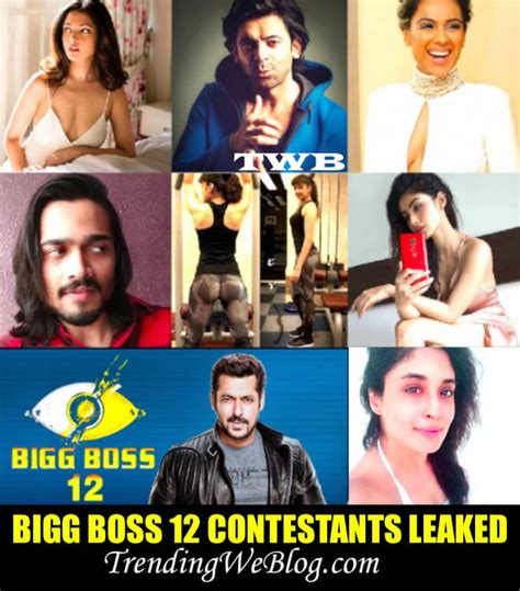 Bigg Boss 12 Contestants Leaked List 2018 Images, Controversy and News