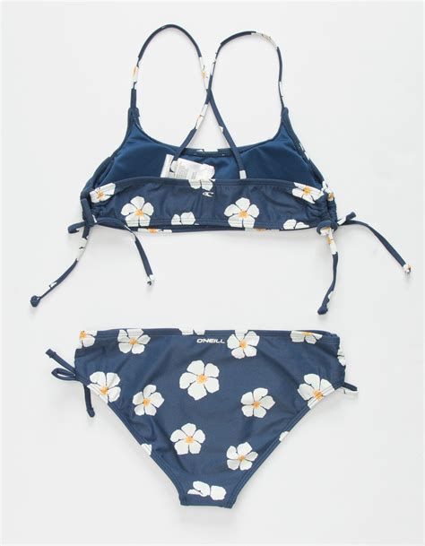 O NEILL Tinley Girls Bralette Hipster Bikini Set NAVY COMBO Tillys