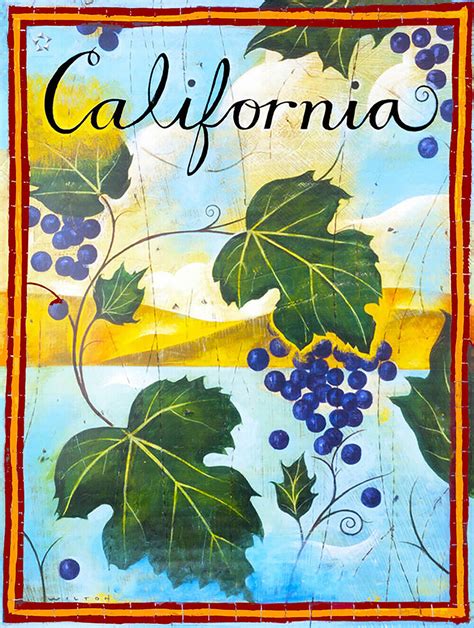 Vintage California Wine Country Art Reproduction Steel Sign Cellar