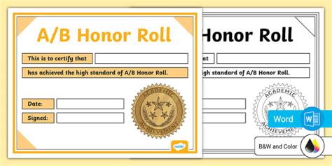 how to get on honor roll