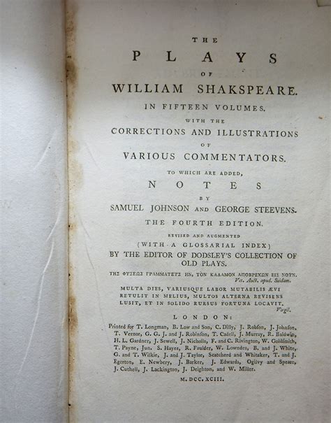 BIBLIO | The Plays of William Shakespeare. by SHAKESPEARE, William ...