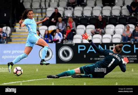 Manchester Citys Nadia Nadim Scores Her Sides First Goal Stock Photo