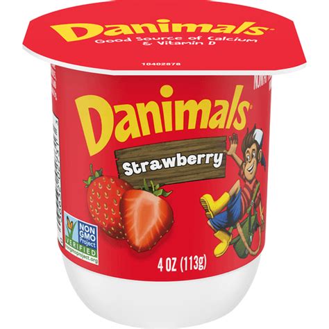 Danimals Nonfat Strawberry Yogurt, 4 Oz. Cups, 48 Count | Shop | Foodtown