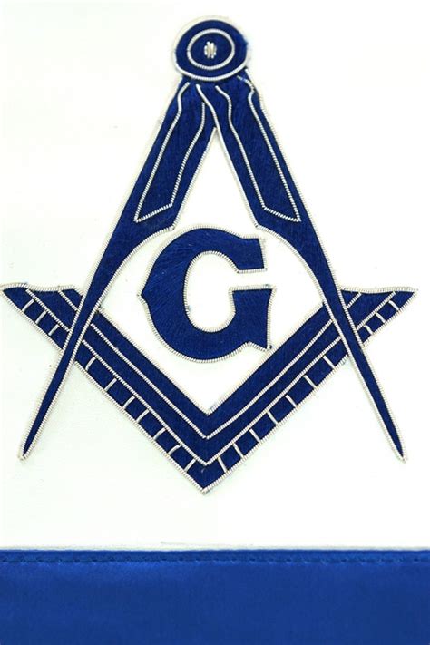 Master Mason Masonic Apron Blue White Tme Apr B