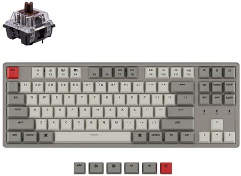 Геймърска механична клавиатура Keychron K8 Aluminum Hot Swappable TKL Keychron BROWN Switch