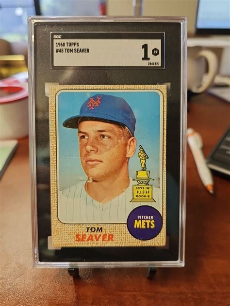 TOM SEAVER 1968 TOPPS 45 MLB BASEBALL ALL STAR ROOKIE METS RC SGC 1 EBay