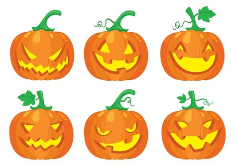 Premium Vector Halloween Pumpkin Set