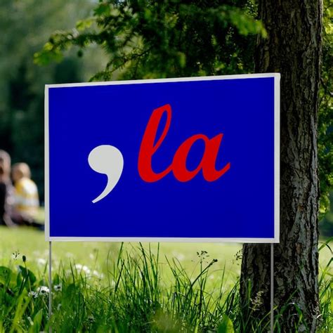 Comma La Lawn Sign Etsy