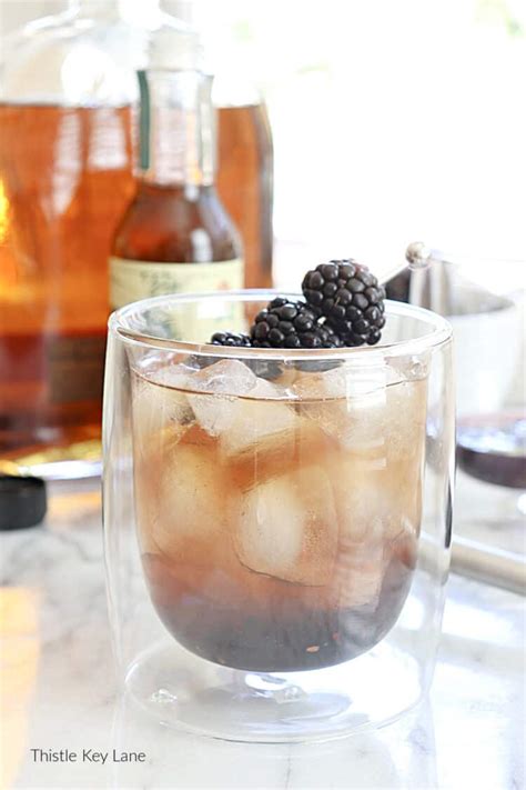 Blackberry Bourbon Smash Cocktail Recipe Thistle Key Lane