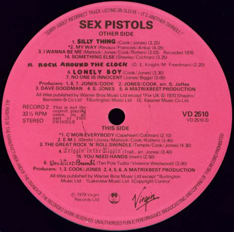 God Save The Sex Pistols The Great Rock N Roll Swindle Double Lp Virgin Records New Zealand