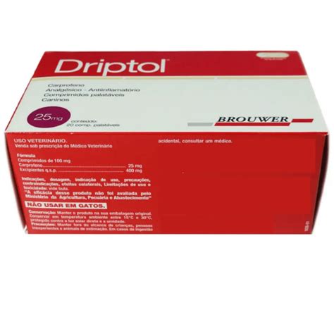 Brouwer Driptol 25mg Carprofeno Premium Pet Care