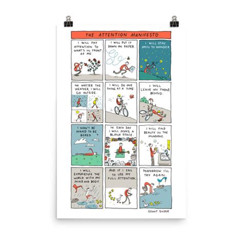 The Attention Manifesto Large Poster Incidental Comics Online