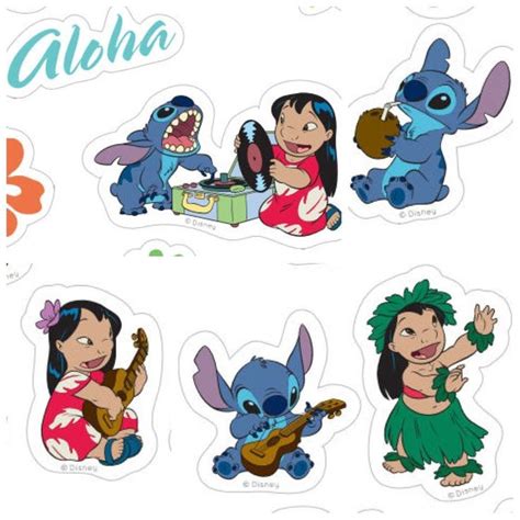 Topo De Bolo Festa Tema Lilo E Stitch CEA Klistremerker