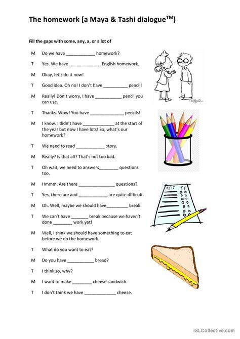 The Homework Quantifiers A Some English Esl Worksheets Pdf Doc