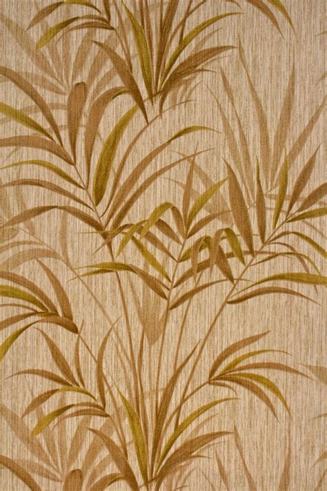 Vintage Brown And Green Leaf Wallpaper With Tropical Print Green Leaf