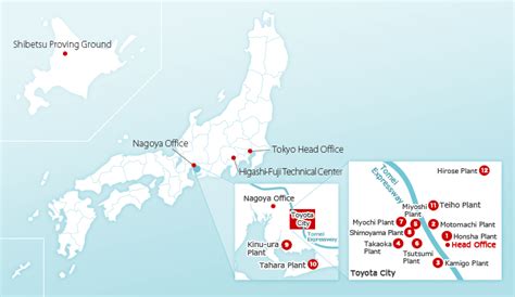 Map toyota city japan