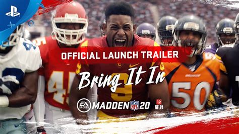 Madden Nfl 20 Launch Trailer Bring It In Ps4 Youtube