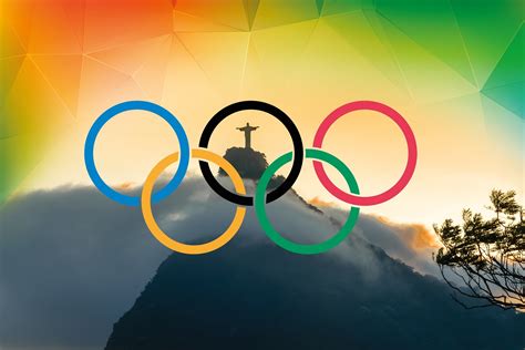 rio  summer olympics iconic rings  christ  redeemer hd