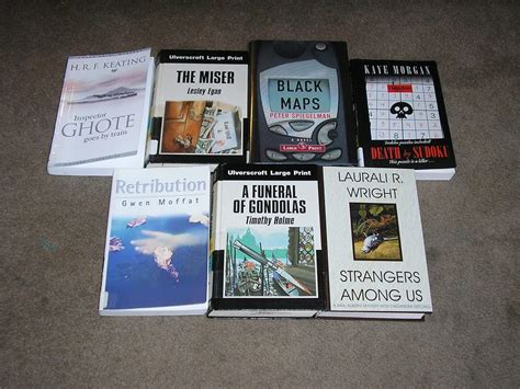 LOT SEVEN LARGE PRINT MYSTERY BOOKS: Various Authors: Amazon.com: Books