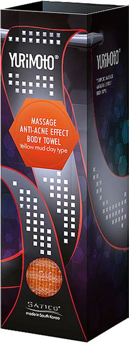 Satico Мочалка "Yurimoto" массажная с анти-акне эффектом с добавлением ...