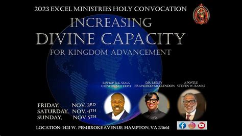 2023 ExCEL Holy Convocation Saturday Sessions YouTube