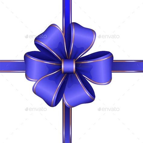 Blue Gift Bow with Ribbon by Bastinda18