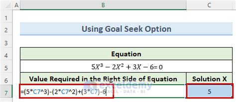 How To Solve A Polynomial Equation In Excel Methods