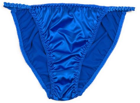 Satin String Bikini Panties Royal Blue Etsy