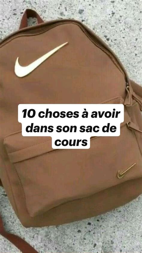 10 choses à avoir dans son sac de cours Sac de cours Sac Sac college