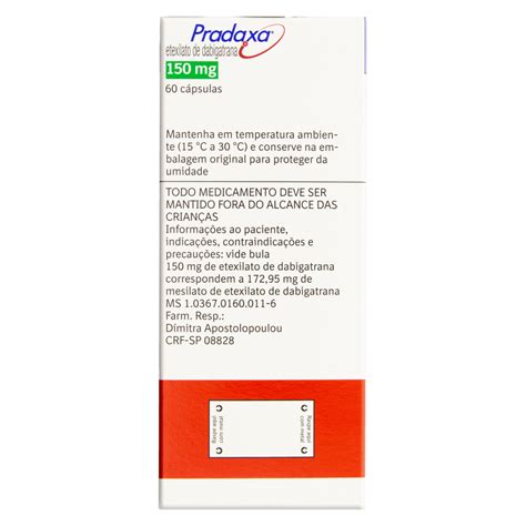 Pradaxa 150mg Boehringer 60 Cápsulas