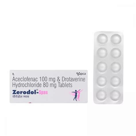 Zerodol Sp Tablets Composition Aceclofenac Mg Paracetamol Mg