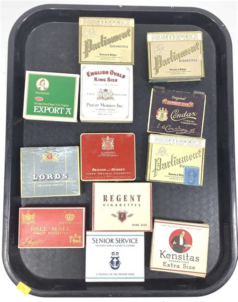 Lot 12 Vintage Cigarette Packs Empty