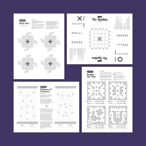 A Collection Of 4 Downloadable Pdfs 2 Player Paper Games Are Simple