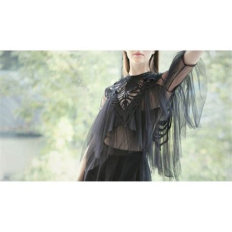 Блуза из фатина и воротник из перфорированной замши 42р. The black ...