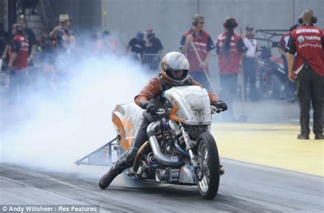 Biker Greger Johanssons Motorcycle Bursts Into Flames Ahead Of A Race