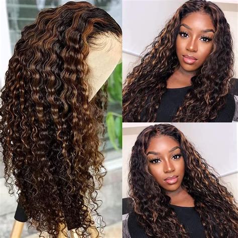 Amazon Bele Glueless Wigs Human Hair Ombre Wig B Water Wave