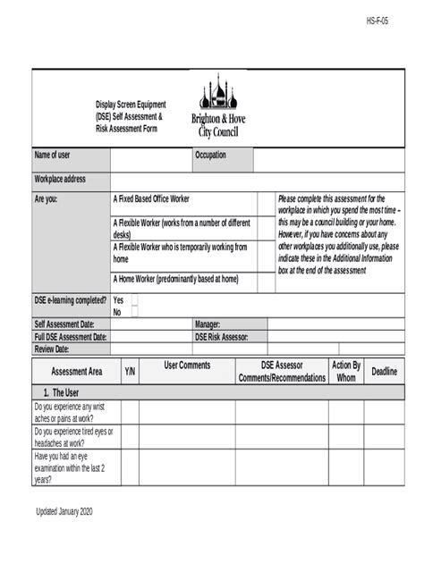 Dse Self Risk Assessment Fill Out Sign Online DocHub