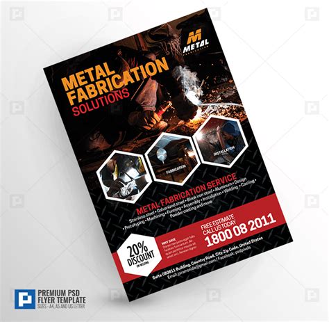 Steel Fabrication Company Services Flyer Psdpixel