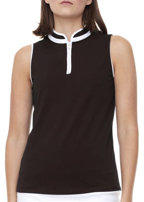 Loris Golf Shoppe Swing Control Ladies Pique Sleeveless Mock Neck